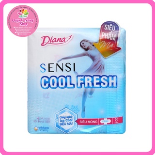 Băng vệ sinh Diana Sensi Cool Fresh siêu mỏng cánh 23cm (8 miếng)