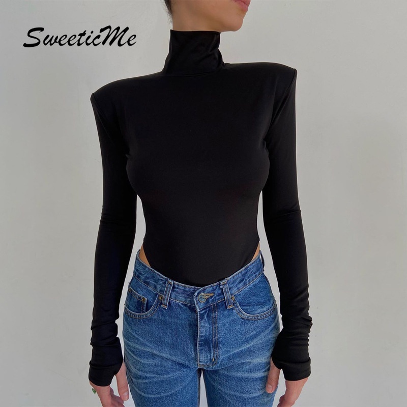Bodysuit Cổ Lọ Hở Lưng Sweeticme 2022