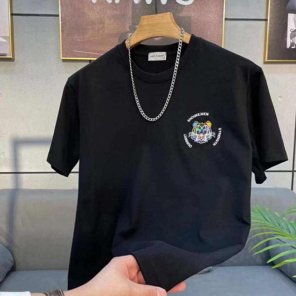 Áo Thun Cotton Tay Ngắn In Hình Hổ Thời Trang Mùa Hè Cho Bé Trai