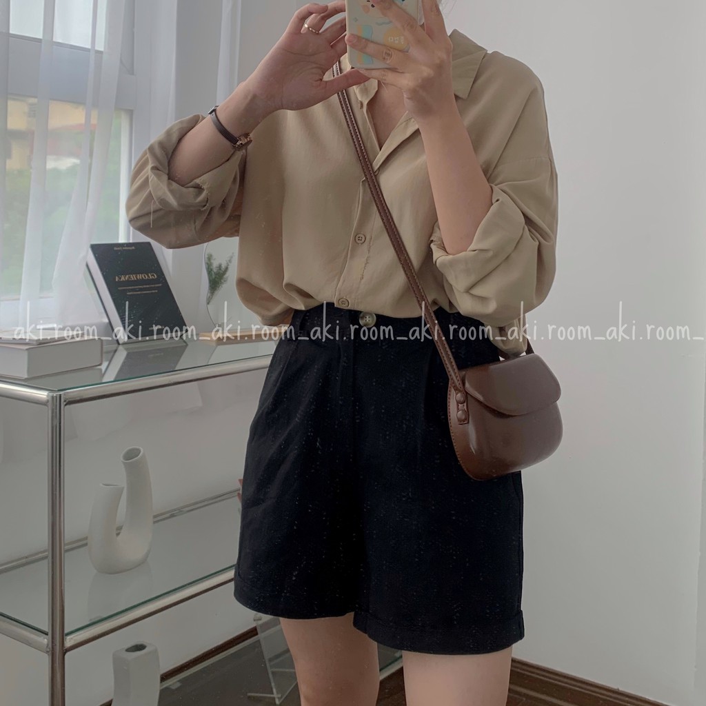 Quần shorts thô mềm gập gấu Jojo