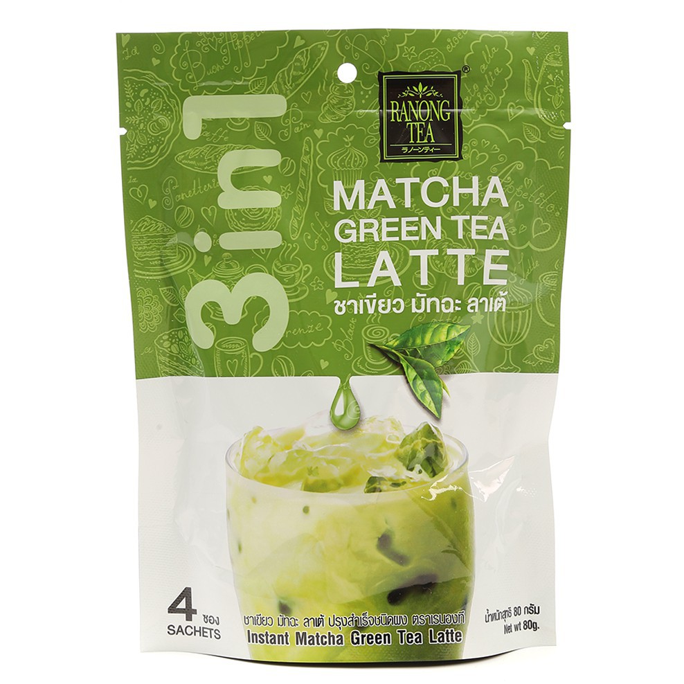 Trà Sữa Thái Ranong Matcha Green Tea Latte Hòa Tan