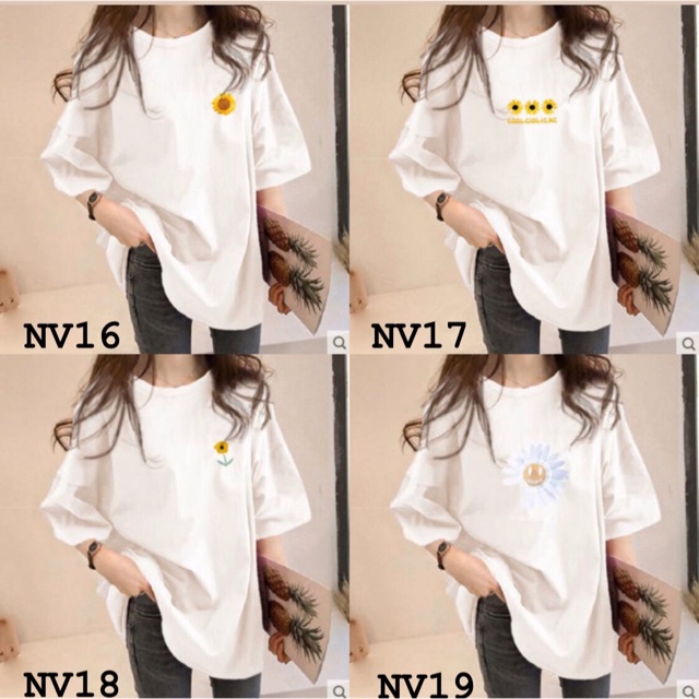 ( Có nhiều mẫu ) Áo phông nữ thời trang on hoạ tiết nhỏ phong cách NV0077