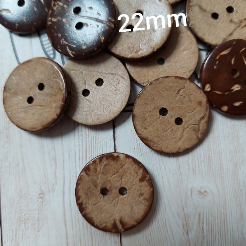 Nút dừa , size 2.2cm và 2.5cm (1 bịch/20 nút)