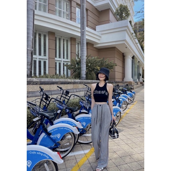 Set áo thun CN 3 lỗ + quần caro suông