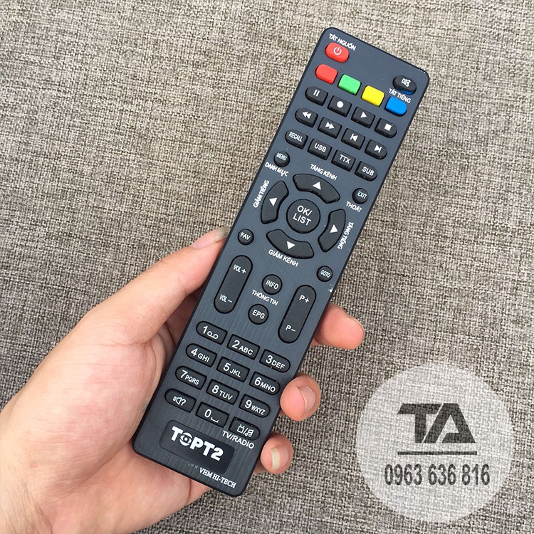 Điều khiển đầu thu truyền hình KTS mặt đất - DVB Top - T2