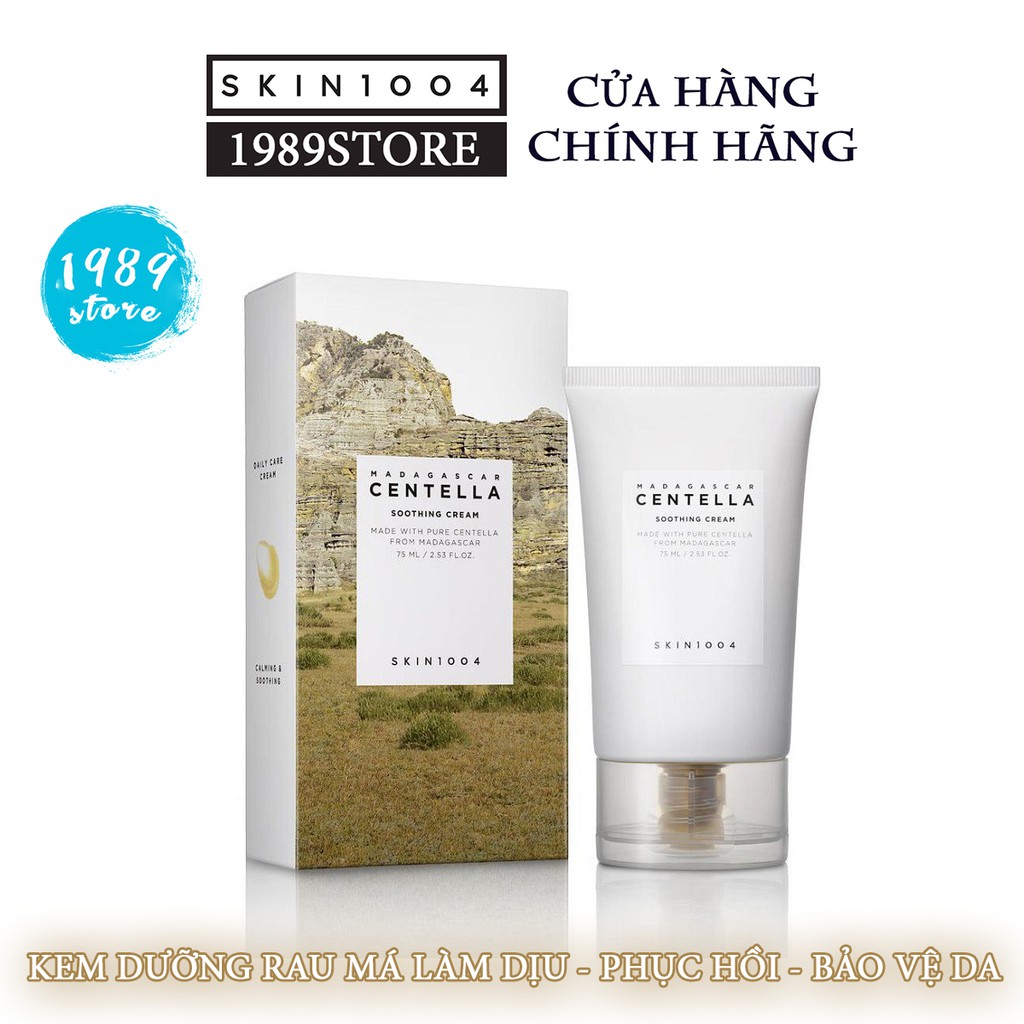 Skin1004-Kem Dưỡng Ẩm Rau Má Làm Dịu-Phục Hồi-Bảo Vệ Da Madagascar Centella Soothing Cream-1989store PhânPhối Chính Hãng