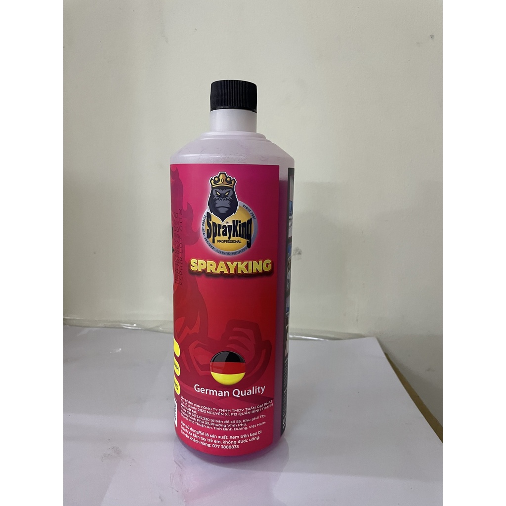 [Mẫu mới] [COMBO] 2 chai nước rửa xe sprayking repair tẩy nhôm , ultra clean tẩy nhớt mẫu mới 2022 Kèm cọ cán đen