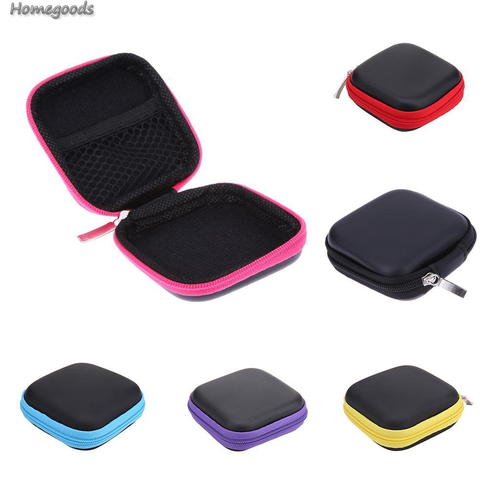 Good Shop❁New Mini Square EVA Case Headset Bluetooth Earphone Cable Storage Box