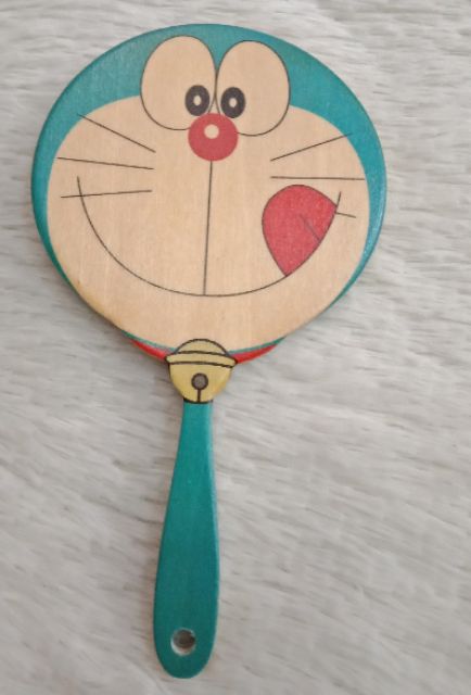 Gương cầm tay Doraemon bằng gỗ HEMU 160x89mm KJ1501