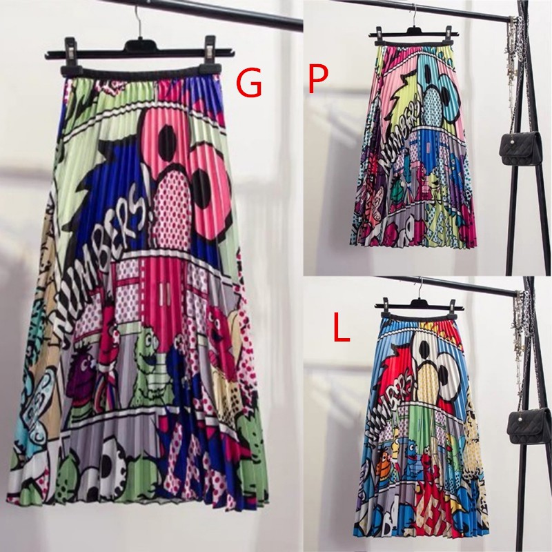 Chân váy hoạ tiết hoạt hình chất liệu co giãn thoải mái