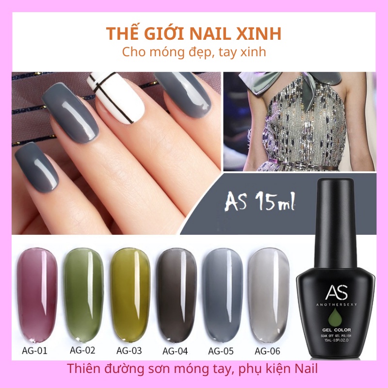 Sơn thạch sơn gel AS tone màu thạch trong mã AG 15ml