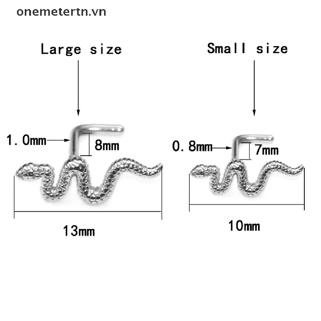 Onemetertn Khuyên Mũi Hình Chữ L Bằng Thép Phẫu Thuật