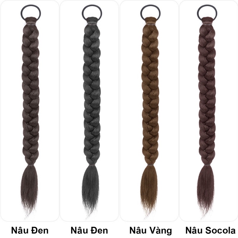 Tóc giả thắt bím dài 60cm ❤️ free ship 50k ❤️ giá 1 cái