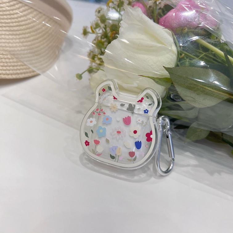 Vỏ Bảo Vệ Hộp Sạc Tai Nghe Bluetooth airpods 1/2 pro Bằng tpu Mềm Họa Tiết Hoạt Hình Gấu/Hoa Nhiều Màu Dễ Thương