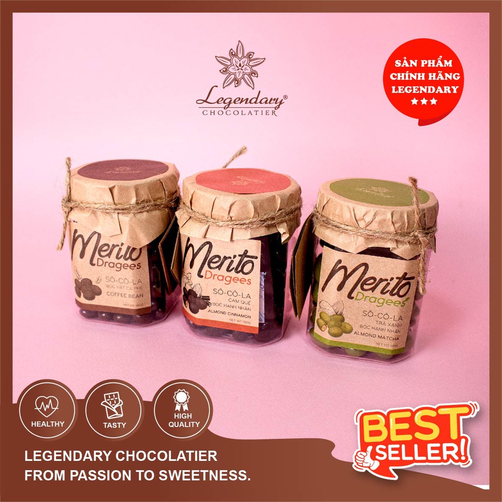 Socola bọc hạt Hũ 180g hấp dẫn cho mọi lứa tuổi giúp ngày làm việc tỉnh táo hơn Socola Legendary