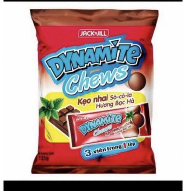 Kẹo socola bạc hà Dynamite Chews 3 viên 125g