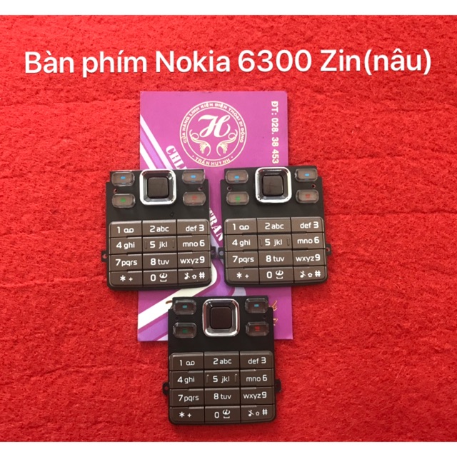 Bàn phím Nokia 6300 zin(nâu)