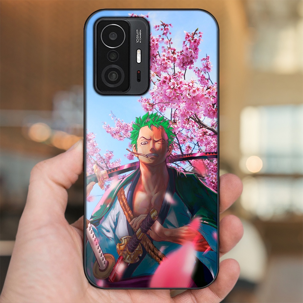 Ốp lưng Xiaomi 11T viền đen in hình Zoro One Piece