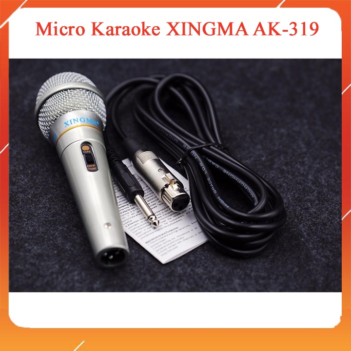 Micro Karaoke XINGMA AK-319 - Âm Bass Êm Bắt Âm Tốt, Chống Hú, Chống Rè Bảo Hành 12 Tháng