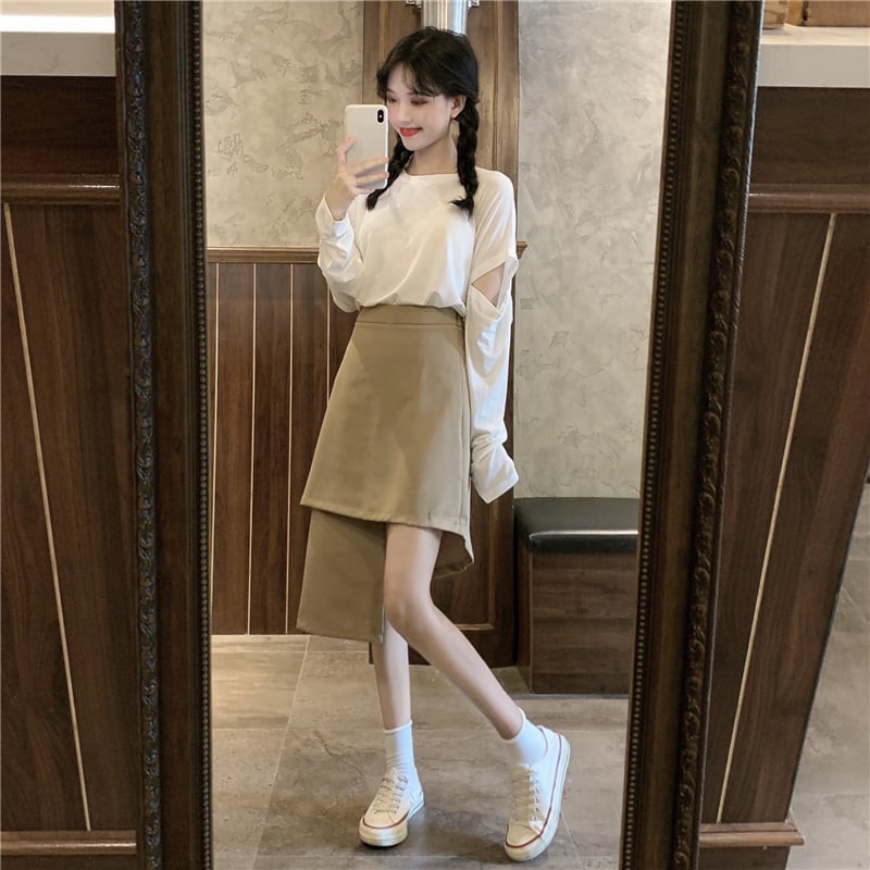 [WK078] Chân váy umi lêch tầng sẵn 2 màu - Chân váy chữ A chất thun umi siêu xinh sẵn kho 2 màu | BigBuy360 - bigbuy360.vn