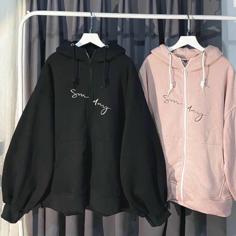 Áo khoác nỉ lót bông Sunday unisex full zip (Ảnh Thật) shopmap
