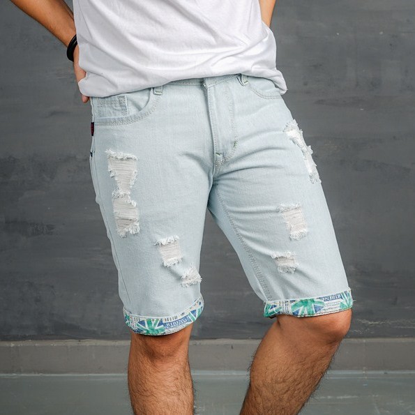 Quần short jean nam xanh rách phong cách TS33 Tronshop | BigBuy360 - bigbuy360.vn