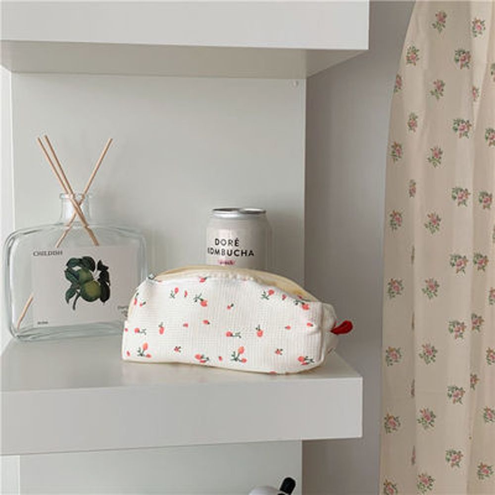 Túi Đựng Bút / Đồ Trang Điểm In Hoa Nhỏ Dễ Thương Nhiều Màu Tùy Chọn Cho Nữ