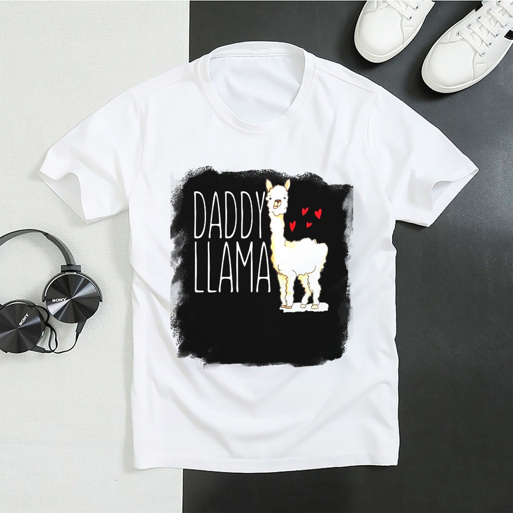 Áo Thun In Hình - Daddy Llama Funny Match Family Tribe Daddy Llama Funny Match Family Tribe Dad - MA