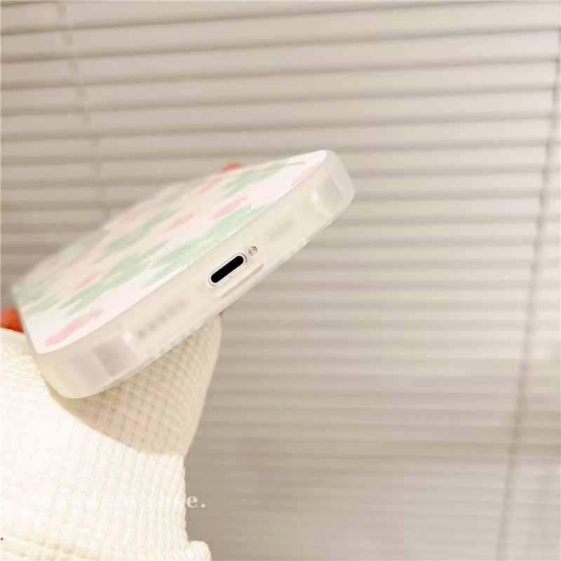 Ốp Điện Thoại Mềm Trong Suốt Chống Sốc In Họa Tiết Hoa Đào Dễ Thương Cho IPhone 11 12 13 Pro Max 7 8 Plus X XS Max XR