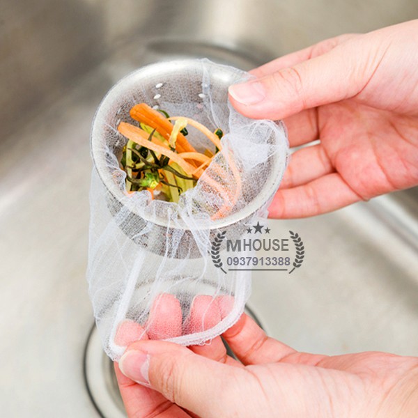Combo 300 Túi Lọc Rác,Túi Rác Bồn Rửa Chén,Chặn Rác Thoát Nước
