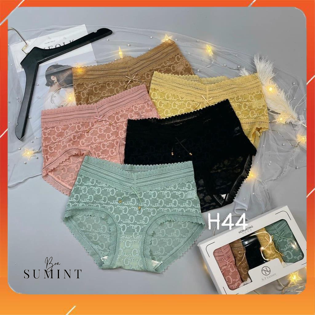 Quần lót nữ ren cao cấp cạp cao kháng khuẩn nâng mông viền cạp mix ren không hằn lộ đường may Q2693