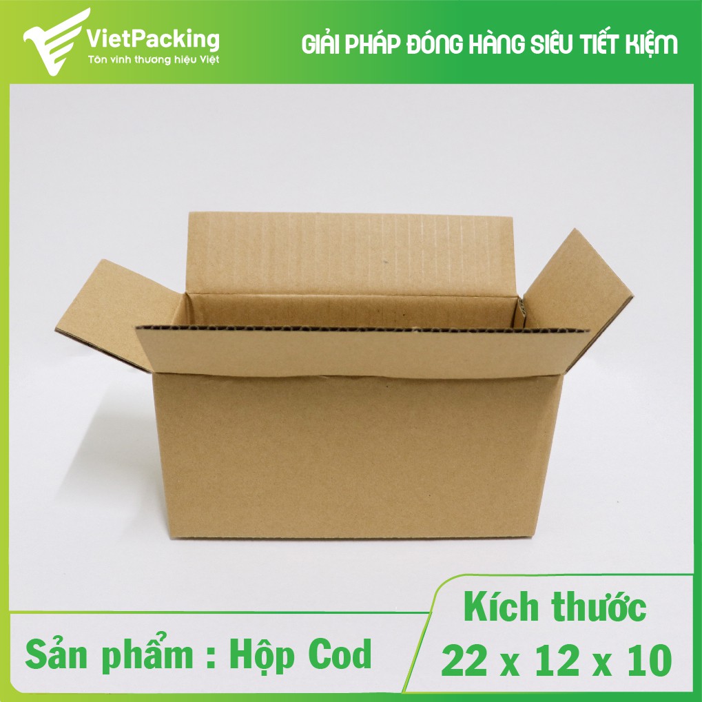 [Mã LIFEXANH03 giảm 10% đơn 500K] 22x12x10 - 25 hộp carton gói giao hàng, giấy cứng V120
