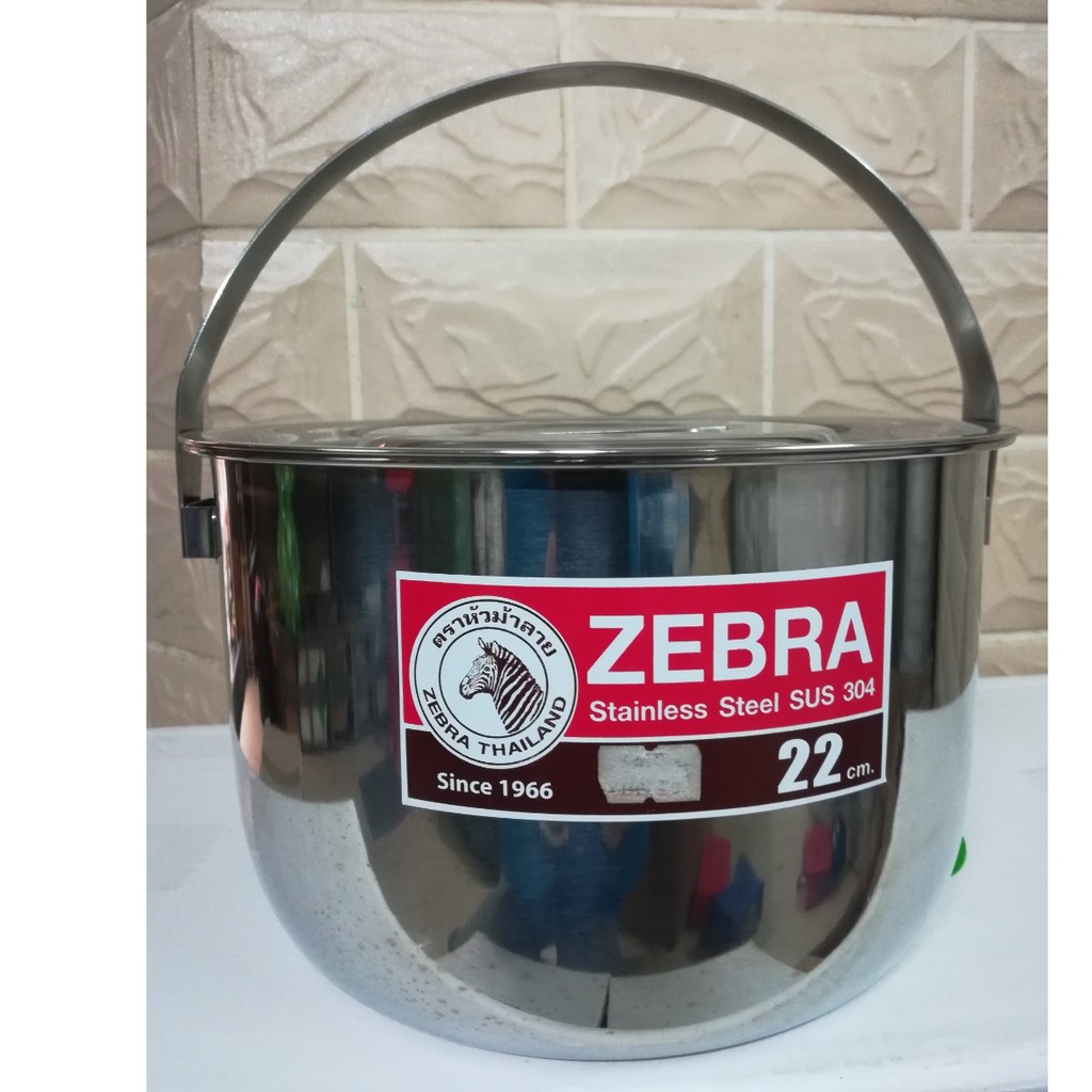 Nồi Inox Zebra Thái Lan Indian Có Quai Xách 22cm -170044