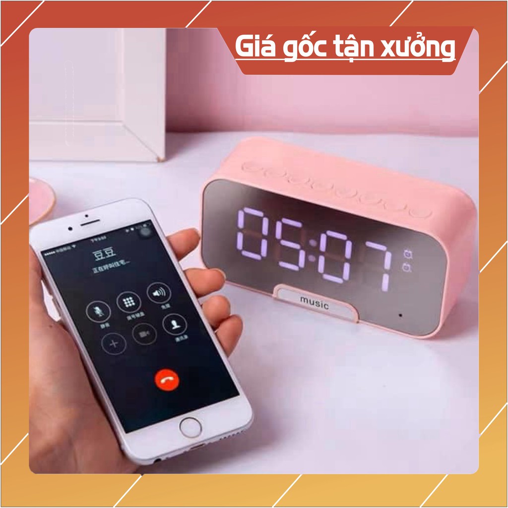 [ sale mùa hè] Loa bluetooth mini kèm đồng hồ báo thức .