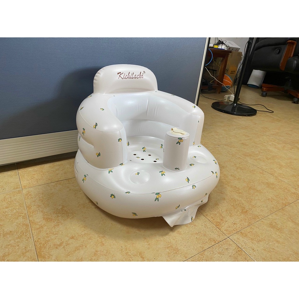 Ghế hơi , ghế phao tập ngồi cho bé KICHI bơm hơi tự động tiện lợi