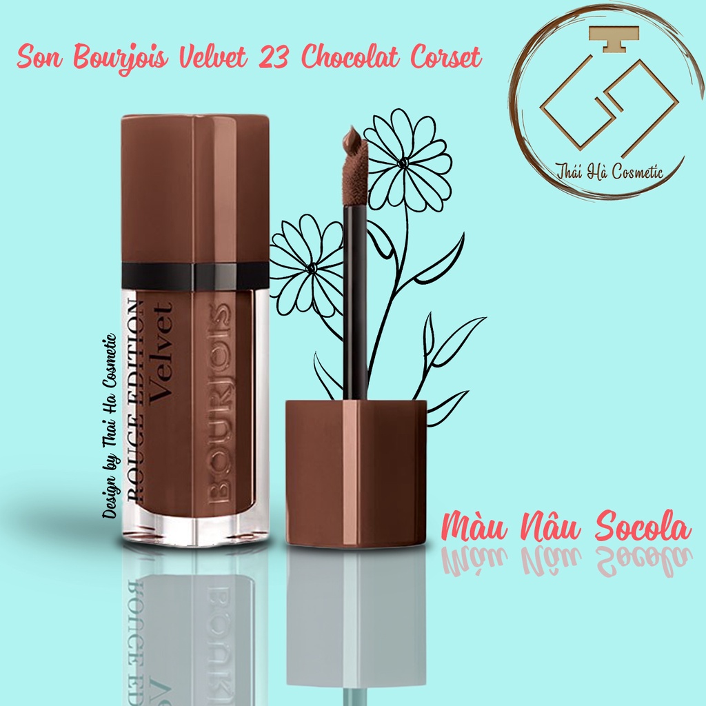Son Bourjois Velvet 23 Chocolat Corset nâu socola