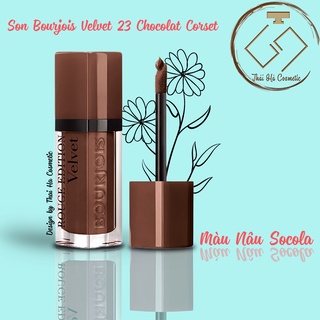 Son Bourjois Velvet 23 Chocolat Corset nâu socola