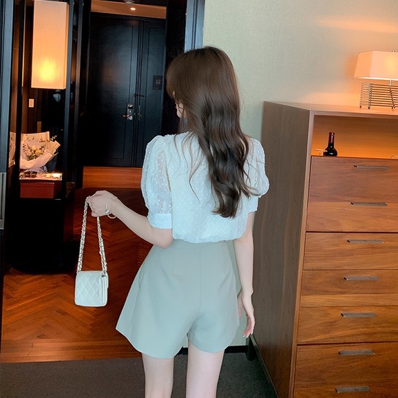 Áo Sơ Mi Chiffon Cổ Búp Bê Thời Trang Mùa Hè Dành Cho Nữ