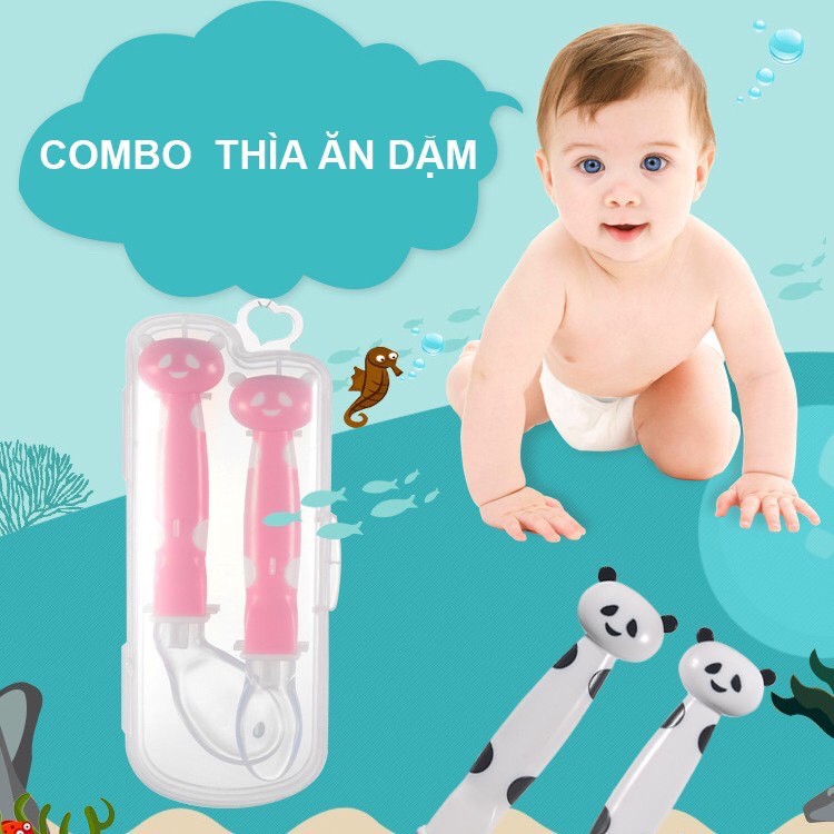 Combo thìa -  muỗng ăn dặm cho bé yêu