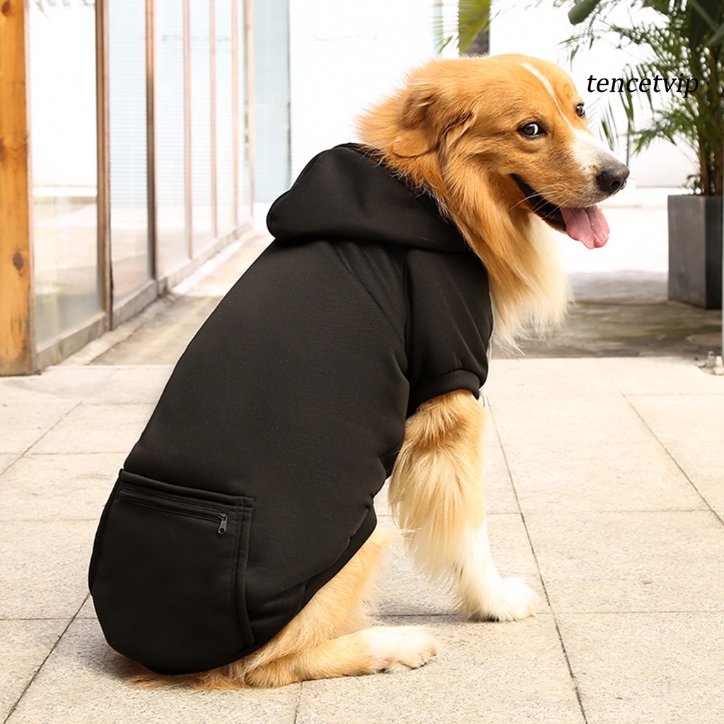 Áo hoodie giữ ấm thoải mái có dây rút tiện lợi dễ thương cho chó lớn