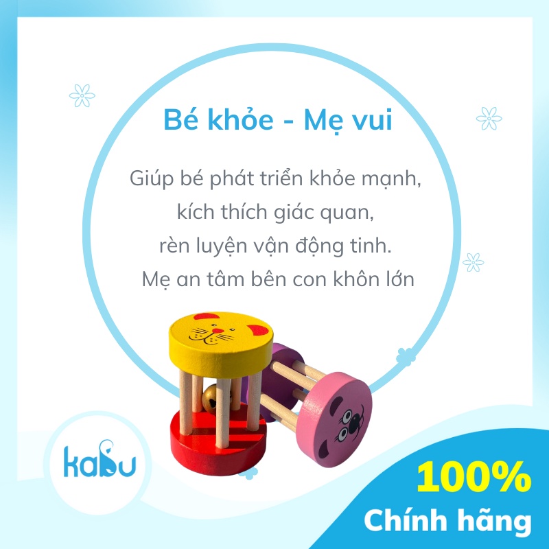 KABU- Xúc Xắc Lồng Gỗ Phát Triển Giác Quan Cho Bé Sơ Sinh