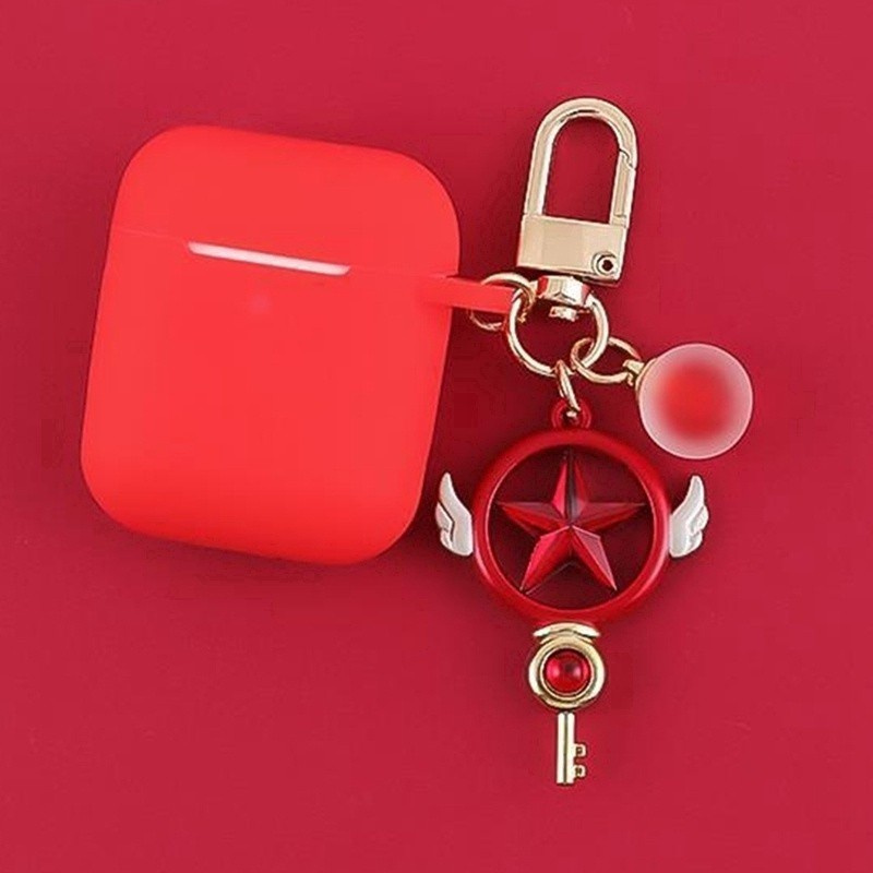 Vỏ Bảo Vệ Hộp Sạc Tai Nghe Airpods 1 Chống Sốc Họa Tiết Hoạt Hình Thủ Lĩnh Thẻ Bài Sakura Mới