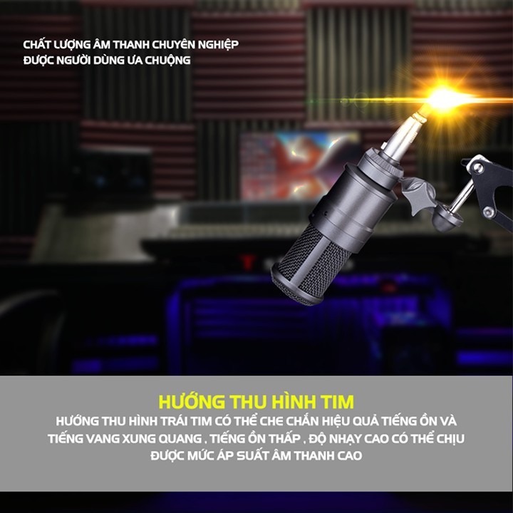 Mic thu âm TAKSTAR SM-8B, micro livestream, mic hát karaoke chuyên nghiệp [BẢO HÀNH 12 THÁNG]