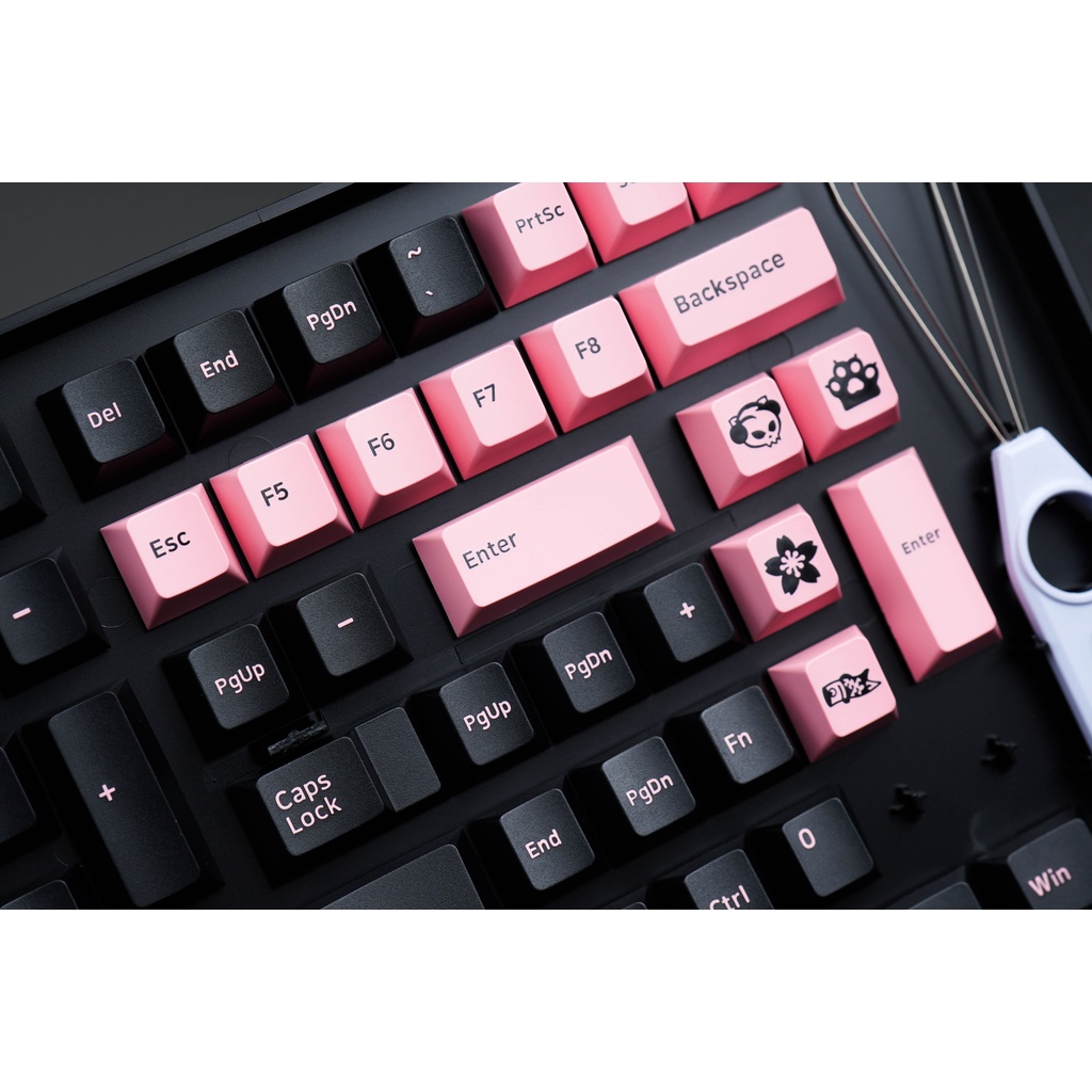 Bộ phím AKKO Keycap set - Black Pink Dancer (PBT Double-Shot/Cherry profile/229 nút)