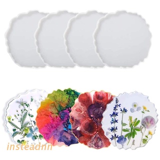 Bộ 4 khuôn silicone làm đế lót ly thủ công hình học