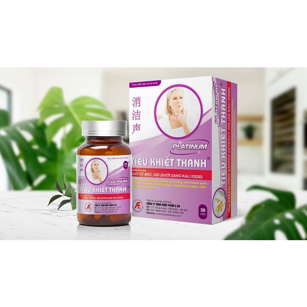 Tiêu khiết thanh Platinum Hàm lượng cao  hơn lọ 30 viên mẫu mới  giảm khản tiếng mất giọng