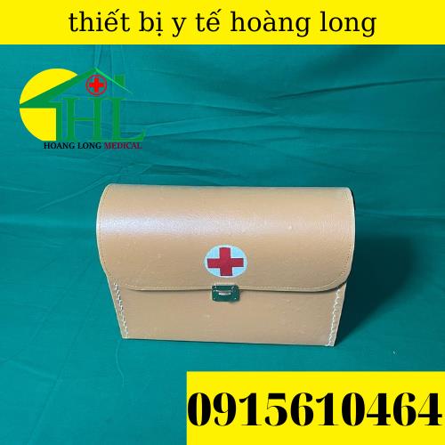 Túi Cứu Thương Chữ Thập Màu Da Bò Cỡ Trung 29X22X10 - Túi Y Tế