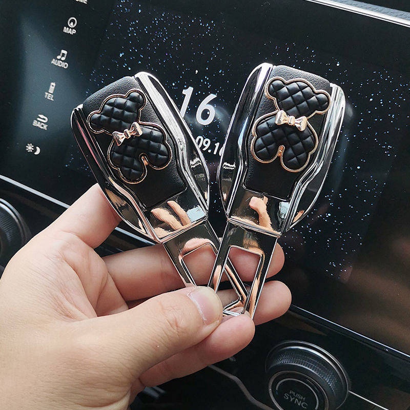 Car Safety Plug with Lock Stopper Bayonet Extension Holder Connector Plate Car Pick Head Lock Decoration MM9C