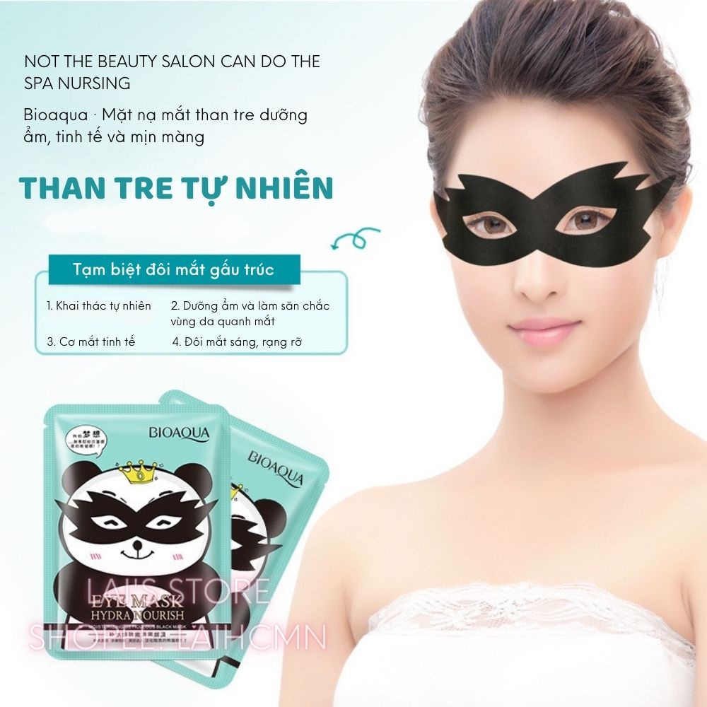 Mặt Nạ Mắt Gấu Trúc Bioaqua Giảm Mỏi Mắt, Dưỡng Ẩm, Chống Nhăn Và Làm Mờ Quầng Thâm Mắt, Vết Chân Chim Mask Chính Hãng
