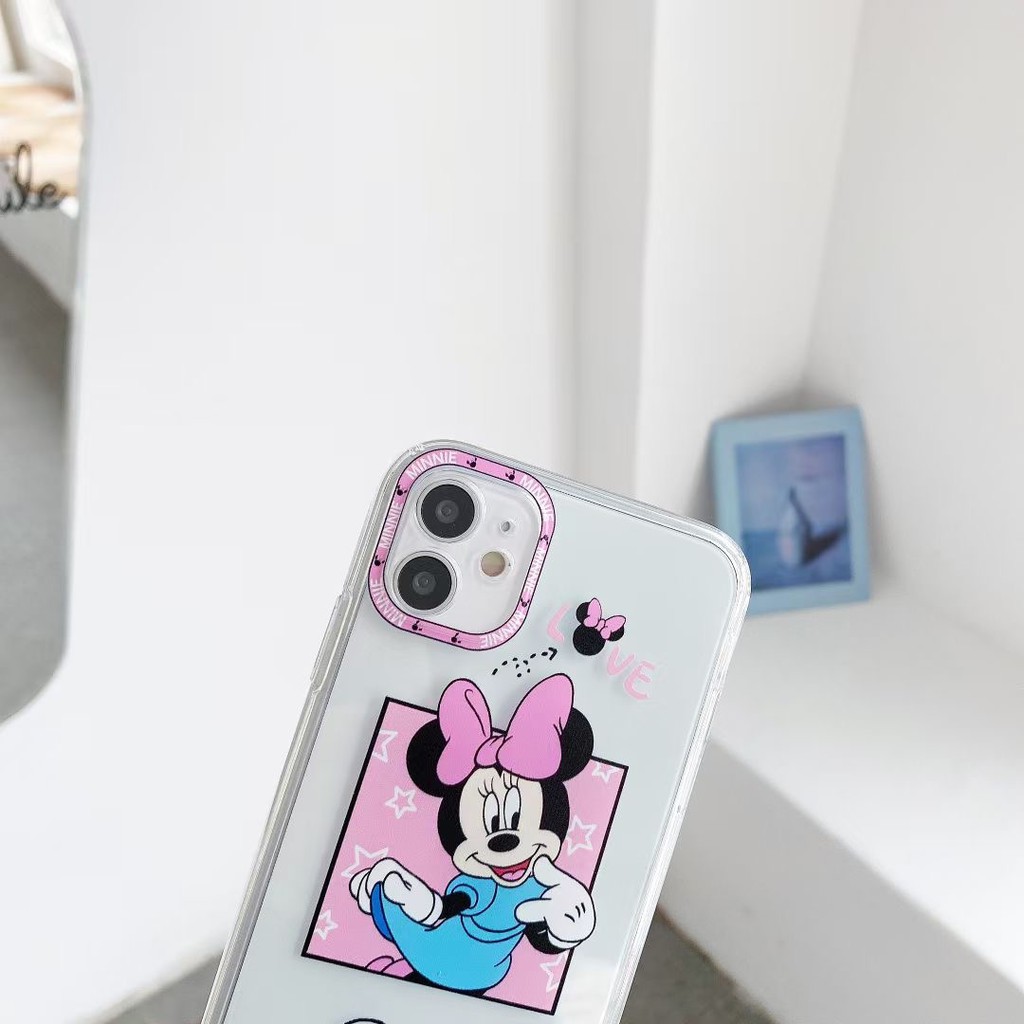 Ốp điện thoại mềm màu neon họa tiết Mickey Minnie cho iPhone12 12mini 12promax11 11Promax 7Plus 8 8+ XS XR XSmax | BigBuy360 - bigbuy360.vn